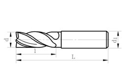 Фрезы концевые с цилиндрическим хвостовиком